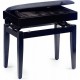 banquette piano avec coffre PB55 BKM VBK (noire mat dessus velours noir)