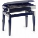 banquette piano avec coffre PB55 BKP VBK (noire mat dessus velours noir)