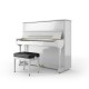 Steinway & Sons K-132 - Piano droit blanc brillant
