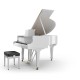 Steinway & Sons modèle S 155 - Piano 1/4 de queue blanc brillant