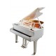 Feurich 179 - Piano à queue blanc brillant