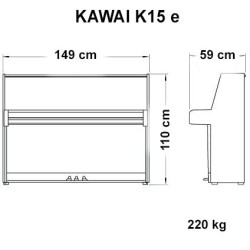 Kawai k15e - Piano droit