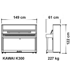 Kawai K300 - Piano droit