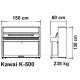 K500 - Piano droit KAWAI