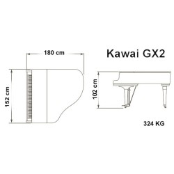 GX2 - Piano quart de queue KAWAI