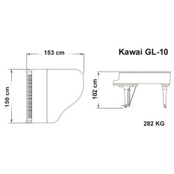 KAWAI GL10 - Piano 1/4 de queue