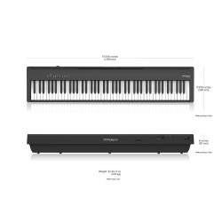 Piano numérique Roland FP30X. Ce piano existe en noir et en blanc