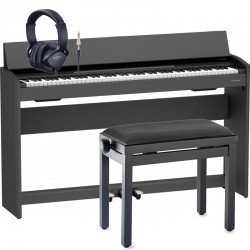 Piano Roland F107B en version pack avec banquette et casque