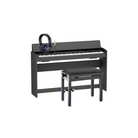 Piano Roland F107B en version pack avec banquette et casque