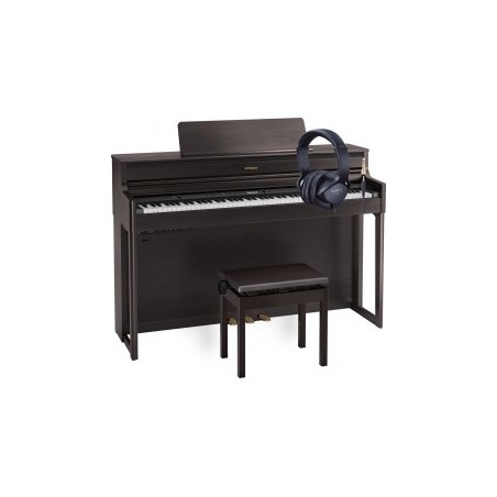 Piano numérique Roland HP704 en version pack avec banquette et casque