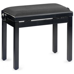 PB39 noire brillante - Banquette piano.