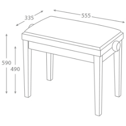 Banquette  de piano réglable en hauteur HIDRAU X24